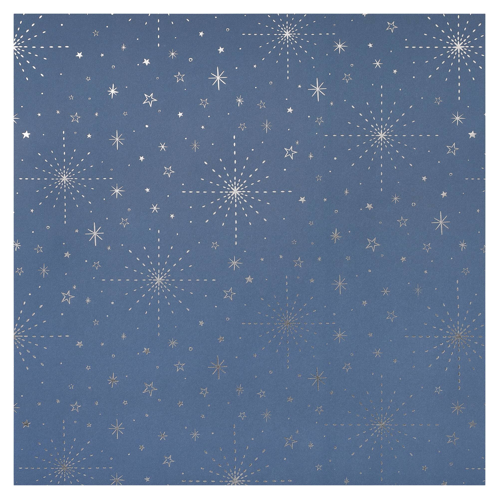 24 Pack: Navy & Silver Star Cardstock Paper by Recollections™, 12" x 12"